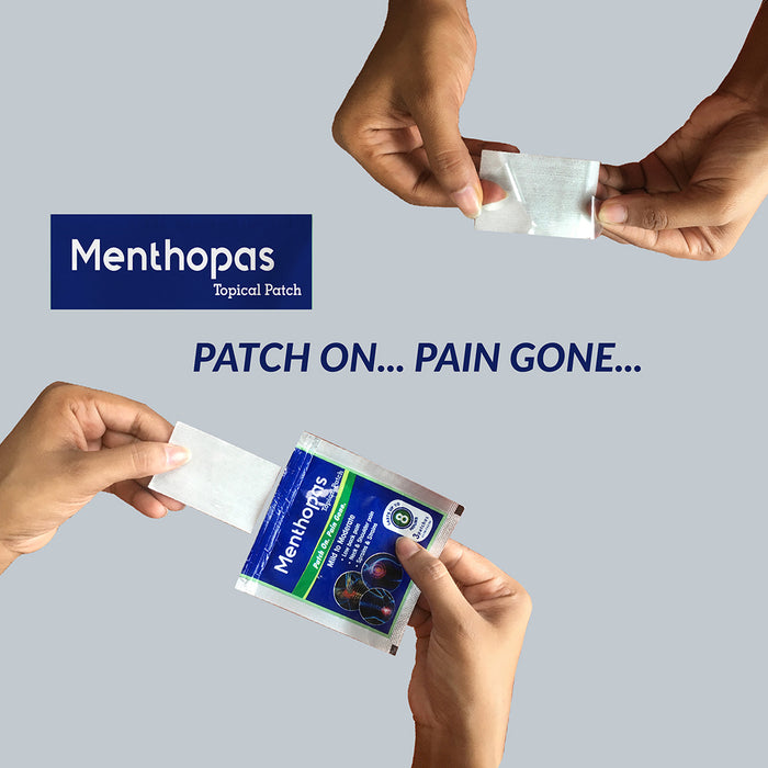 Menthopas - Topical Pain Relief Patches - Pack of 6