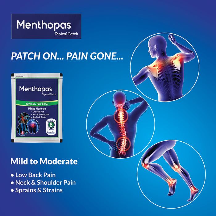 Menthopas - Topical Pain Relief Patches - Pack of 6