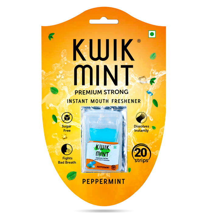 Kwik Mint Premium Strong Mouth Freshener Strips in Blister Pack - Pack of 1