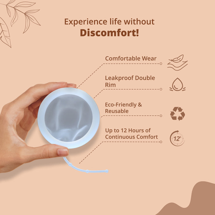 bbold Reusable Menstrual Disc for Women | 100% Medical Grade Silicone | Ultimate Comfort - Soft No Leakage | Protection for Up to 12 Hours - Colour