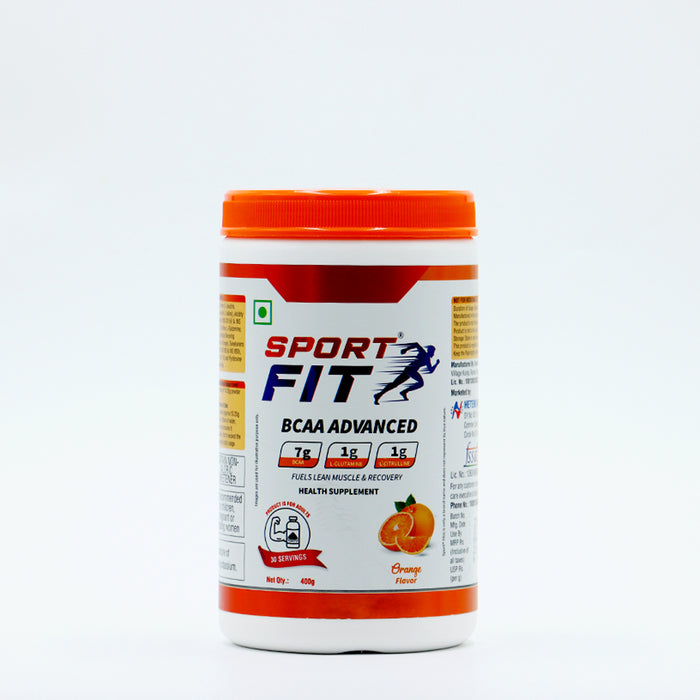 Sport Fit BCAA Supplement – Advanced Muscle Activation with 7g BCAA, 1gm L-Citrulline and 1gm L-Glutamine