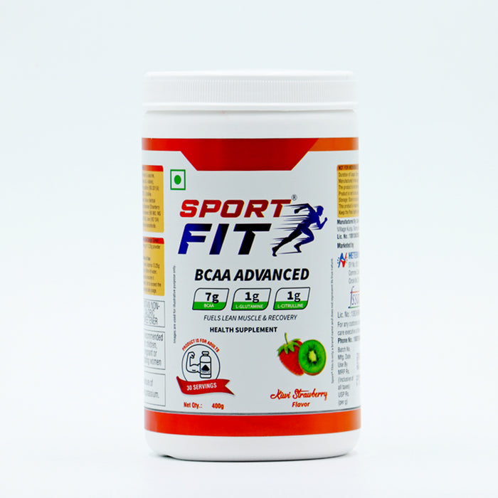 Sport Fit BCAA Supplement – Advanced Muscle Activation with 7g BCAA, 1gm L-Citrulline and 1gm L-Glutamine