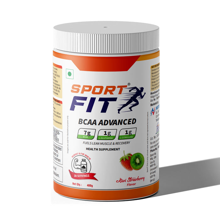 Sport Fit BCAA Supplement – Advanced Muscle Activation with 7g BCAA, 1gm L-Citrulline and 1gm L-Glutamine